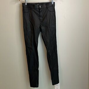 Zara women’s medium, black, faux leather skinny pants